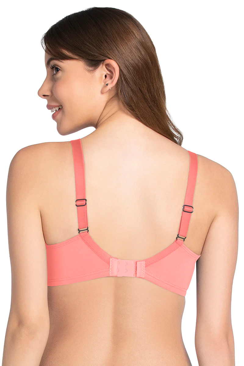 Non Wired T-shirt Bra - Salmon Rose-Rs850-32-34-36-38