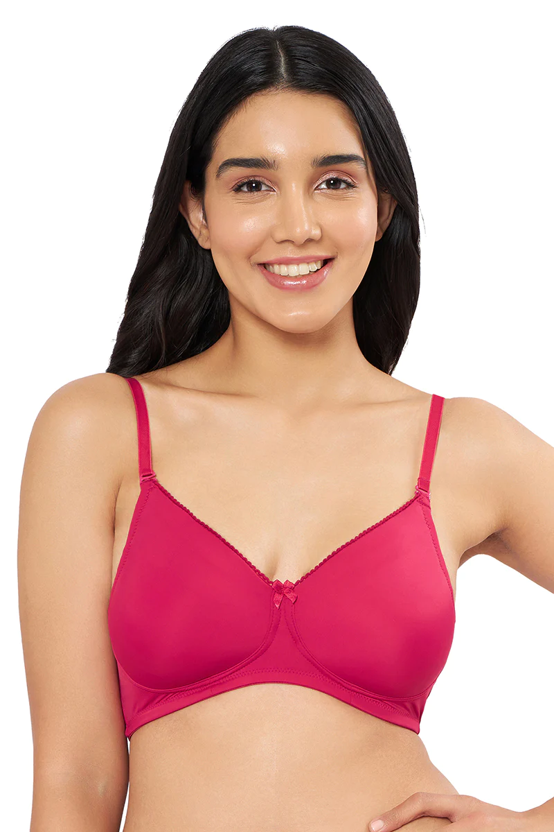 Non-wired T-shirt Bra - Pursian Red-Rs750